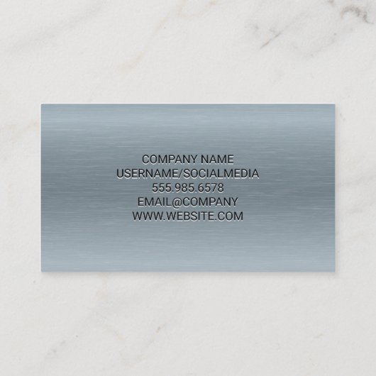 美容師ツール |メタリックテクスチャ 名刺 (裏面)