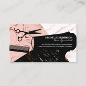 美容師ツール | 大理石カラーブロック 予約カード (正面)