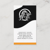 美容師ツール |女性の美しい 名刺 (裏面)