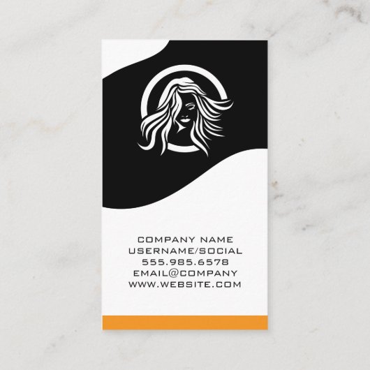 美容師ツール |女性の美しい 名刺 (裏面)