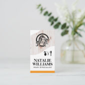 美容師ツール |木材 名刺 (スタンド正面)