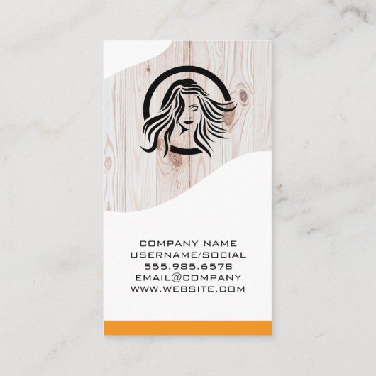 美容師ツール |木材 名刺 (裏面)