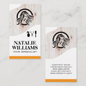 美容師ツール |木材 名刺 (正面/裏面)