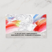 美容師ツール |水芸術的色ブラシ 名刺 (裏面)