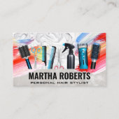 美容師ツール |水芸術的色ブラシ 名刺 (正面)