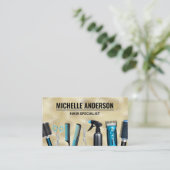 美容師ツール | 金ゴールドきらめく 名刺 (スタンド正面)