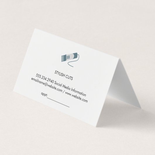 美容師ツールChalkboard背景 名刺 (裏面)