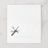 美容師デザイン細線簡単名追加 プレイスカード (外部開封)