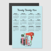 美容師デザイン2025カレンダー磁気カード (正面/裏面)