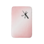 美容師デザイン ピンク バスマット (正面縦)