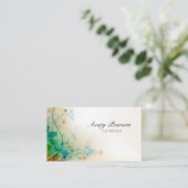 美容師デリケートなフローラつる植物離れと 名刺 (スタンド正面)