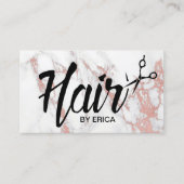 美容師トレンディーバラ金ゴールドマーブルアポイントメント 予約カード (正面)