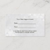 美容師トレンディーブラック&金ゴールド幾何学模様 予約カード (裏面)