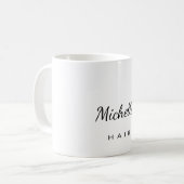 美容師トレンディーモダンミニマリスト コーヒーマグカップ (正面左)