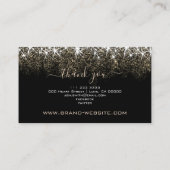 美容師トレンディー発光金ゴールドグリッター星 名刺 (裏面)