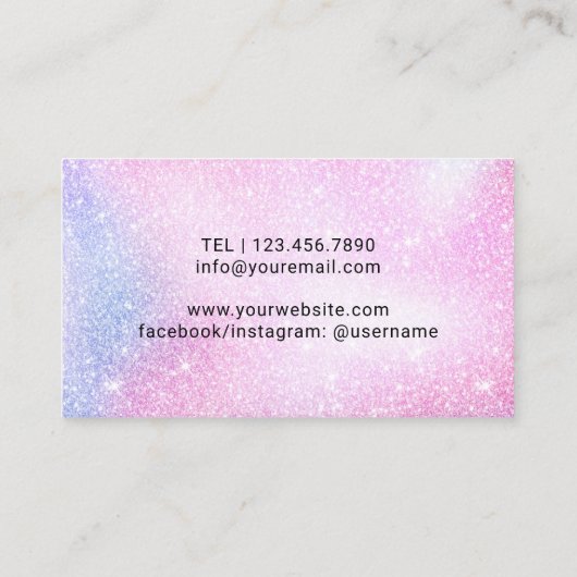 美容師ドライ吹ヤパステルグリッタードライアー 名刺 (裏面)