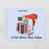 美容師ノートカードと2025年予定表(背面) ノートカード (正面/裏面)