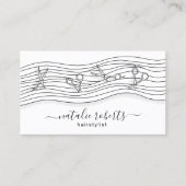 美容師ハサミ&ロングヘアスケッチサロン 名刺 (正面)