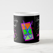 美容師バイデイディババイナイトパーソナライズされた ジャンボコーヒーマグカップ (正面)