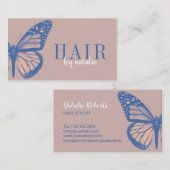 美容師バタフライ美しいサロンダスティバラ 名刺 (正面/裏面)