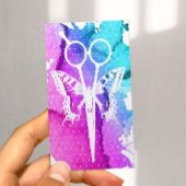 美容師バタフライ&シザークラシー水彩 名刺