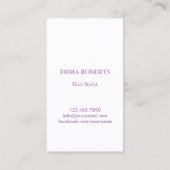 美容師バタフライ&シザークラシー水彩 名刺 (裏面)