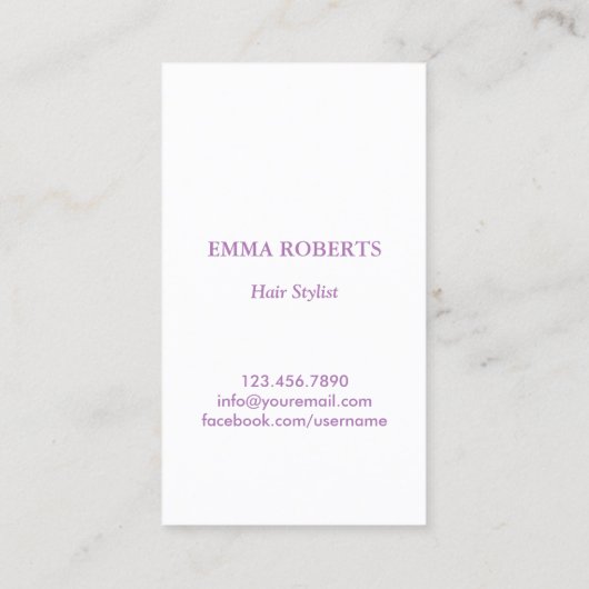 美容師バタフライ&シザークラシー水彩 名刺 (裏面)