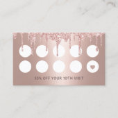 美容師バラ金ゴールドグリッター駆動サロンロイヤリティ ロイヤリティカード (正面)