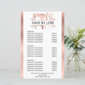 美容師バラ金ゴールドサービス価格表 (スタンド正面)