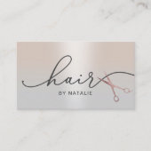 美容師バラ金ゴールドシザークラスシルバーサロン 名刺 (正面)