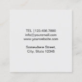 美容師バラ金ゴールドシザーサロンソーシャルメディア スクエア名刺 (裏面)