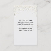 美容師バラ金ゴールドシザーサロンソーシャルメディア 名刺 (裏面)