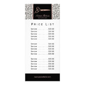 美容師バラ金ゴールドシザーヒョウ価格表 ラックカード (正面)