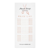 美容師バラ金ゴールドシザーミニマル価格表 ラックカード (正面)