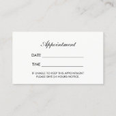 美容師バラ金ゴールドシザーレオパードアポイントメント 予約カード (裏面)