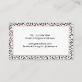 美容師バラ金ゴールドシザーレオパードサロン 名刺 (裏面)