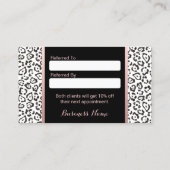 美容師バラ金ゴールドシザーレオパード紹介 紹介カード (裏面)