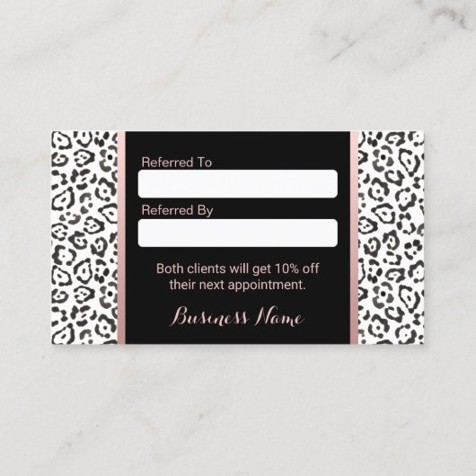 美容師バラ金ゴールドシザーレオパード紹介 紹介カード (裏面)