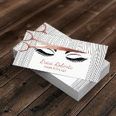 美容師バラ金ゴールドシザー&ガールヘアサロン 名刺