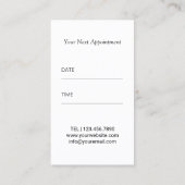 美容師バラ金ゴールドシザー&クラウンアポイントメント 予約カード (裏面)