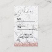 美容師バラ金ゴールドシザー&クラウンマーブル 予約カード (裏面)