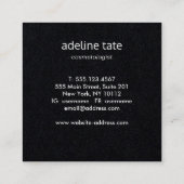 美容師バラ金ゴールドシークイン スクエア名刺 (裏面)