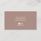 美容師バラ金ゴールドブラックマーブルメイクアップアーティスト 名刺 (裏面)