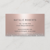 美容師バラ金ゴールドラグジュアリー美しいサロン 名刺 (裏面)