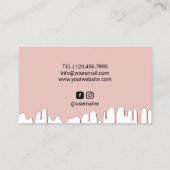 美容師バラ金ゴールド滴下金ゴールドシザーサロン 名刺 (裏面)