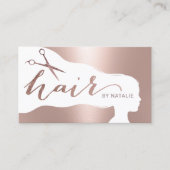 美容師バラ金ゴールド美しいサロンアポイントメント 予約カード (正面)