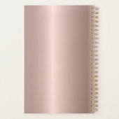 美容師バラ金ゴールド美しいサロンメーキャップ プランナー手帳 (裏面)