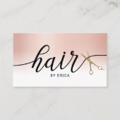 美容師バラ金ゴールド美しいサロン エレガント 予約カード (正面)