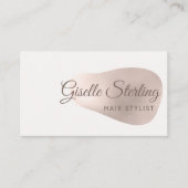 美容師バラ金箔抽象芸術赤面美しい 名刺 (正面)