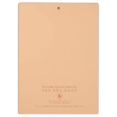 美容師バーントオレンジベージュモノグラムのポー クリップボード (裏面)